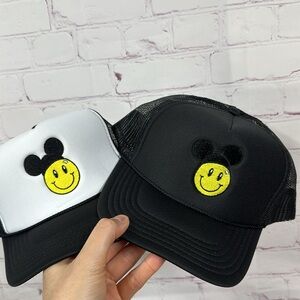 Smiley face trucker hat